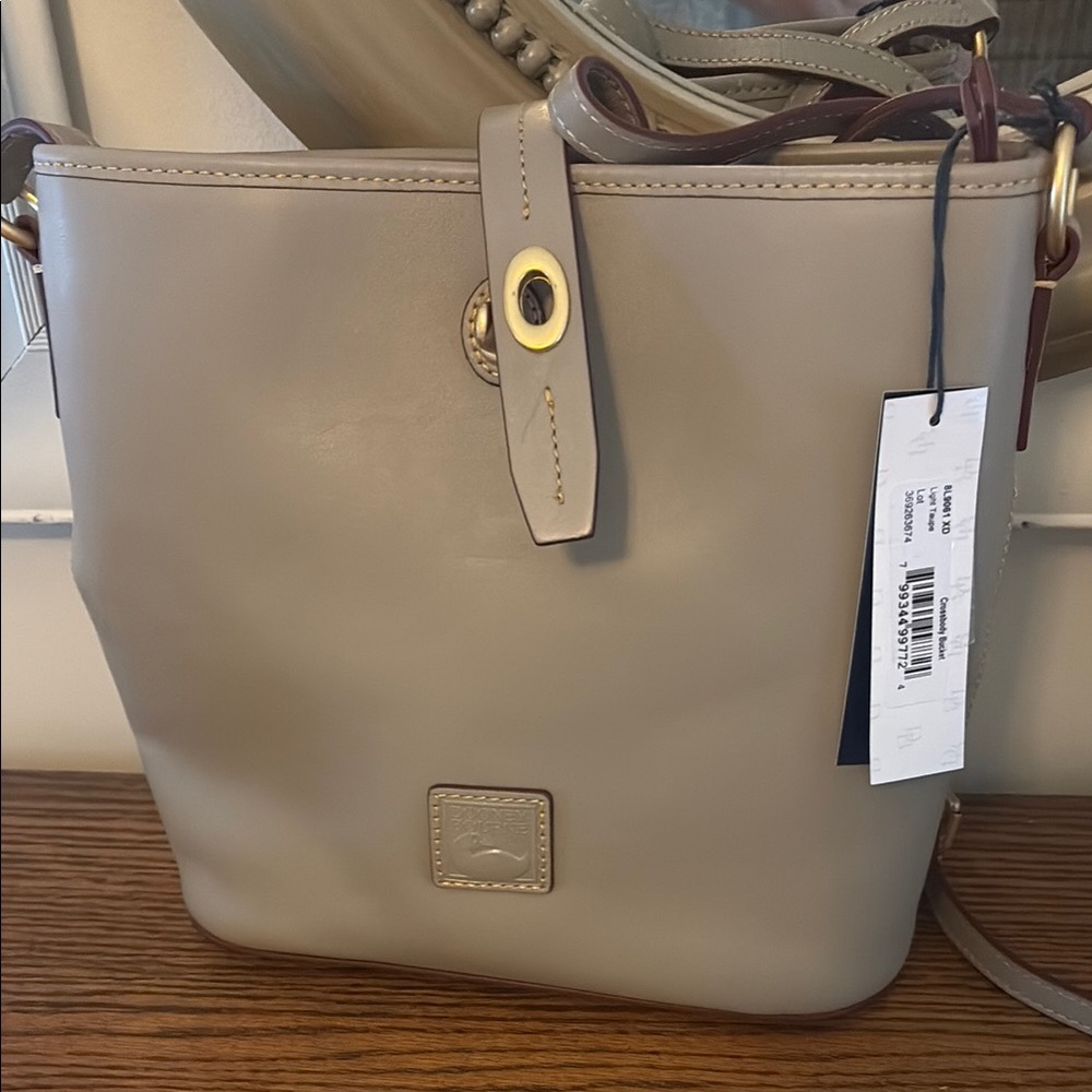 Dooney & Bourke Tan Crossbody Bag with Gold Hardware